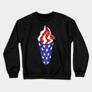 Memorial Day 4Th Of July Patriotic Ice Cream Cones Crewneck Sweatshirt